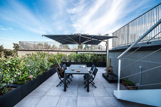 Зонт профессиональный 3х4 м Astro Titanium титан, черный 3000х4000 мм