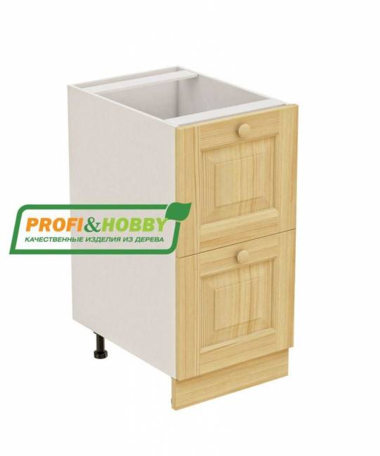 Тумба 2 ящика 500х530х720 + фасад сосна бесцветный лак Тумба 2 ящика 500х530х720 + фасад сосна бесцветный лак