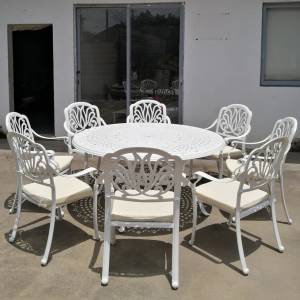 Белая мебель из литого алюминия Patty 8