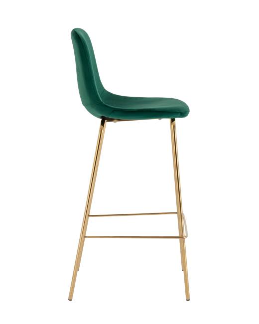 Стул барный Валенсия SN велюр зеленый золотые ножки 2 шт