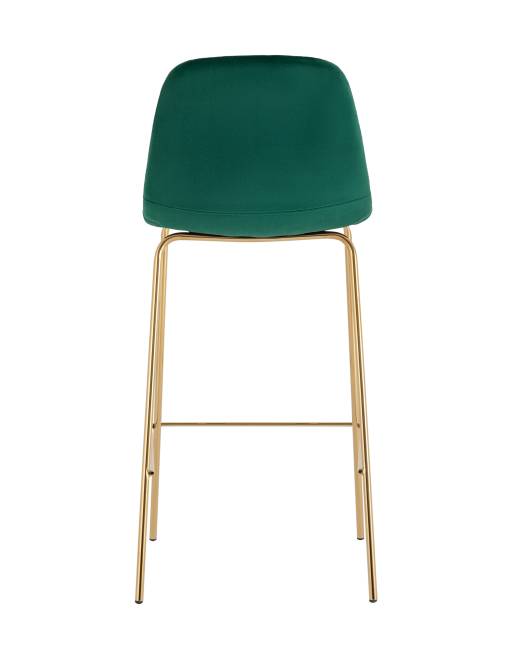 Стул барный Валенсия SN велюр зеленый золотые ножки 2 шт