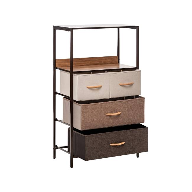 Комод Leset Локи 4 ящ., Коричневый, Бежевый Коричневый Бежевый, светло-коричневый, темно-коричневый