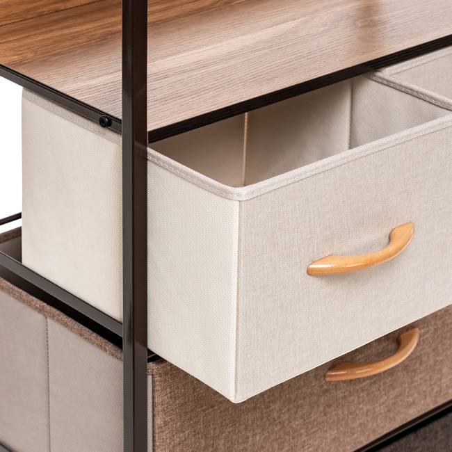 Комод Leset Локи 4 ящ., Коричневый, Бежевый Коричневый Бежевый, светло-коричневый, темно-коричневый