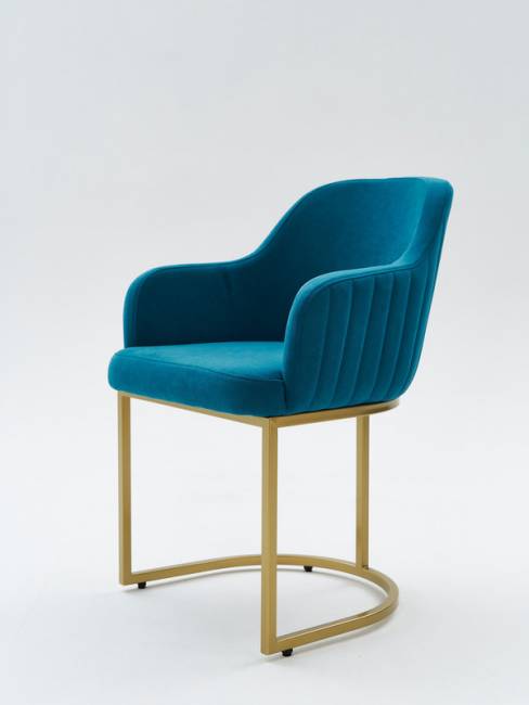 Стул Amely Denim / Gold 2