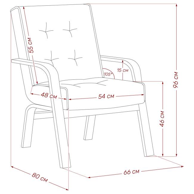 Кресло Leset Модена Венге V18 бежевый