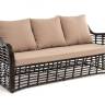 "Ницца" диван из искусственного ротанга трехместный, цвет бронзовый