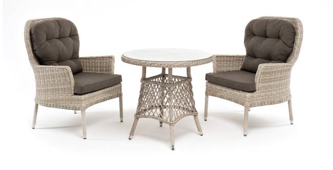 "Алиса" кофейный комплект из искусственного ротанга, цвет бежевый "Алиса" кофейный комплект из искусственного ротанга, цвет бежевый