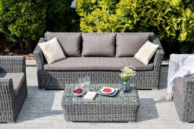 "Капучино" лаунж-зона из искусственного ротанга, цвет графит "Капучино" лаунж-зона из искусственного ротанга, цвет графит