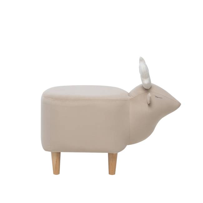 Пуф Leset Оленёнок V18 бежевый, компаньон V01 белый Бук Пуф Leset Оленёнок V18 бежевый, компаньон V01 белый Бук