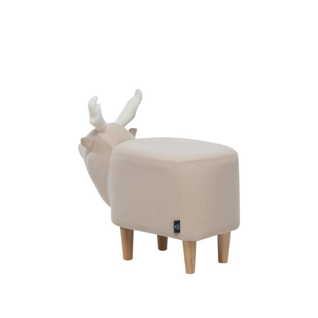 Пуф Leset Оленёнок V18 бежевый, компаньон V01 белый Бук Пуф Leset Оленёнок V18 бежевый, компаньон V01 белый Бук