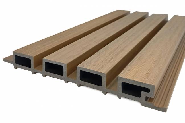 Вертикальная стеновая панель ДПК NauticPrime Line Co-Extrusion 219*26*4000мм, цвет Тик