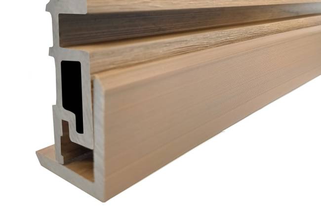 Вертикальная стеновая панель ДПК NauticPrime Line Co-Extrusion 219*26*4000мм, цвет Тик