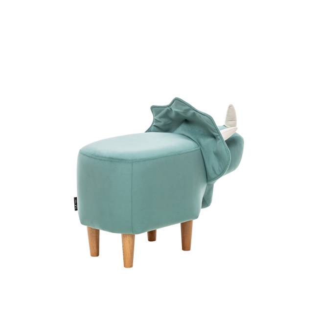 Пуф Leset Динозаврик V43 зелёный, компаньон V01 белый Бук