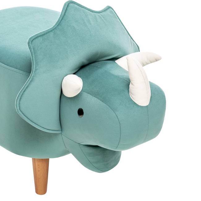 Пуф Leset Динозаврик V43 зелёный, компаньон V01 белый Бук