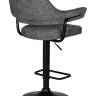 Стул барный DOBRIN CHARLY BLACK, серый твид (LEO11)