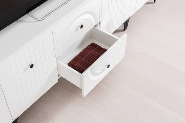 Стенка для гостиной с ТВ-тумбой Валенсия № 68 цвет белый шагрень Стенка для гостиной с ТВ-тумбой Валенсия № 68 цвет белый шагрень