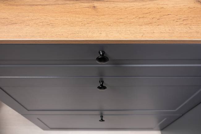 Мебельная стенка для прихожей Остин № 61 цвет серый графит/дуб крафт золотой Мебельная стенка для прихожей Остин № 61 цвет серый графит/дуб крафт золотой