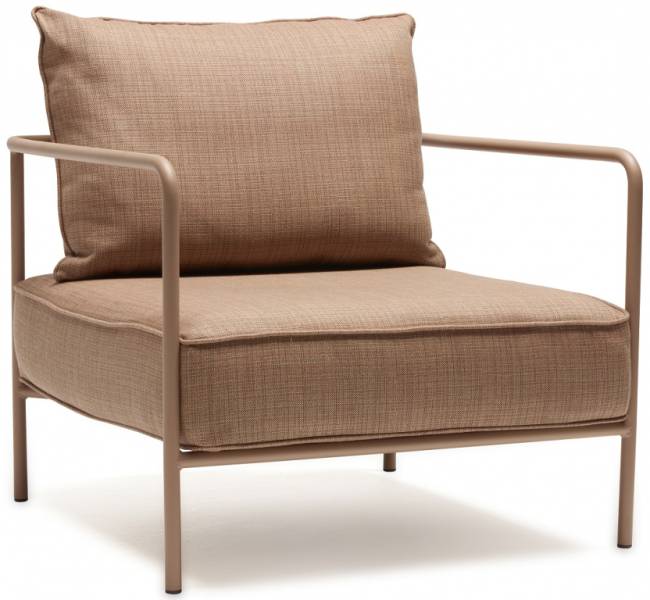 Кресло лаунж c подушкой Flap карамельный, ржавый 840х840х880 мм Кресло лаунж c подушкой Flap карамельный, ржавый 840х840х880 мм