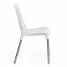 Стул GENIUS (mod 75) металл/пластик, 46x56x84cм, белый/ножки хром (Комплект из 4 шт.) белый металл/пластик
