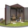 Хозблок SKOGGY секционный с двускатной крышей 2 х 2 м, шоколадный Хозблок SKOGGY секционный с двускатной крышей 2 х 2 м, шоколадный
