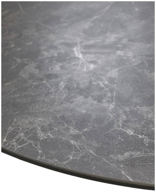 Стол AKSEL 130 цвет Mona Lisa Cерый мрамор, керамика, / Темно-серый каркас. ®DISAUR