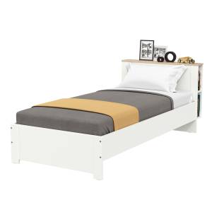 Кровать детская Джастин 11.54 цвет белый шагрень/дуб белый эксклюзив