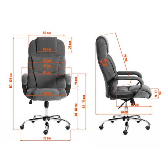 Кресло BERGAMO хром (22) флок , коричневый, 6 коричневый флок