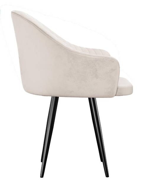 Стул DikLine 439 поворотный, C103 крем, ножки черные