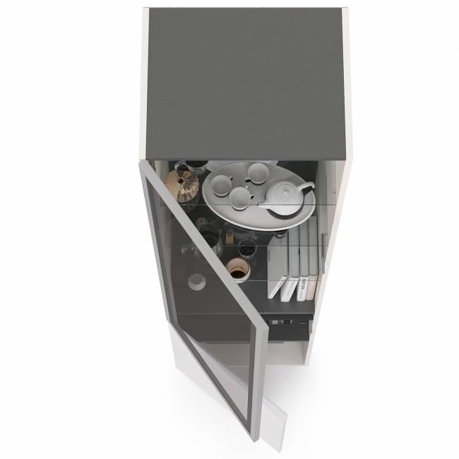 Шкаф-витрина Сидней 13.201 цвет белый/чёрный/МДФ белый глянец Шкаф-витрина Сидней 13.201 цвет белый/чёрный/МДФ белый глянец