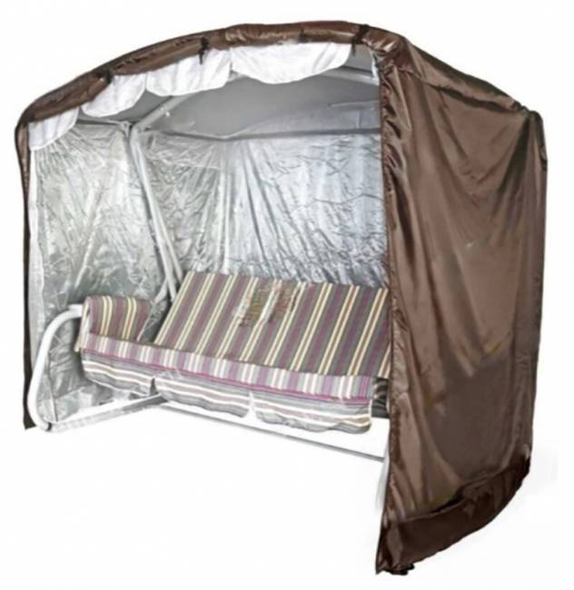 Чехол для садовых качелей Дефа Люси Премиум - 245х140х185, шоколад Чехол для садовых качелей Дефа Люси Премиум - 245х140х185, шоколад