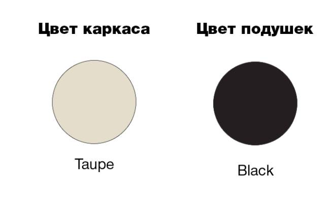 Комплект пластиковой мебели Mykonos бежевый, черный Комплект пластиковой мебели Mykonos бежевый, черный