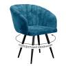 Стул DikLine 442 поворотный, M19 бирюза, ножки черные Стул DikLine 442 поворотный, M19 бирюза, ножки черные