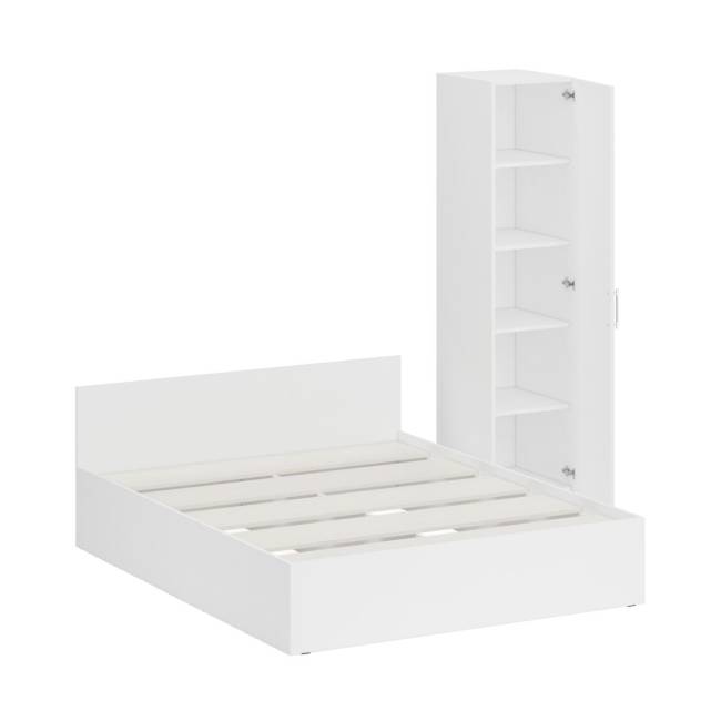 Кровать белая двуспальная 1600 с пеналом Стандарт цвет белый Кровать белая двуспальная 1600 с пеналом Стандарт цвет белый