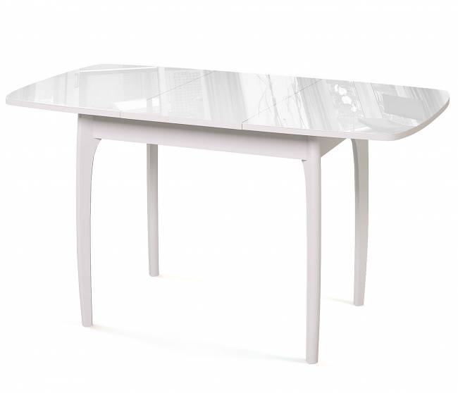 Стол DikLine M40 белый/стекло белое optiwhite Стол DikLine M40 белый/стекло белое optiwhite