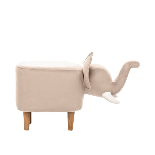 Пуф Leset Слоник V18 бежевый, компаньон V01 белый Бук