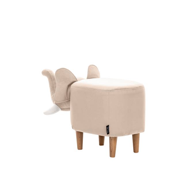 Пуф Leset Слоник V18 бежевый, компаньон V01 белый Бук