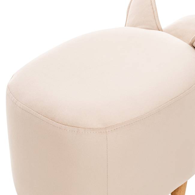 Пуф Leset Слоник V18 бежевый, компаньон V01 белый Бук