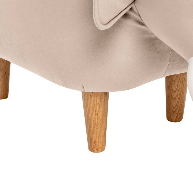 Пуф Leset Слоник V18 бежевый, компаньон V01 белый Бук