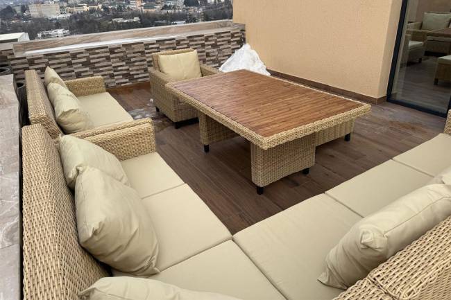 MOKKA БЕЛЛА / BELLA диван угловой, соломенный