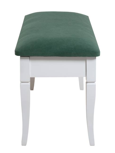 Банкетка Вивальди М с ящиком белый, ткань зеленый Банкетка Вивальди М с ящиком белый, ткань зеленый