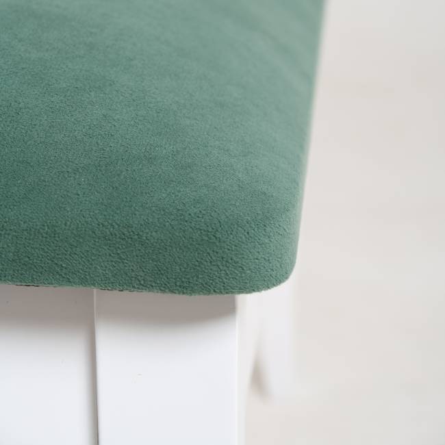 Банкетка Вивальди М с ящиком белый, ткань зеленый Банкетка Вивальди М с ящиком белый, ткань зеленый