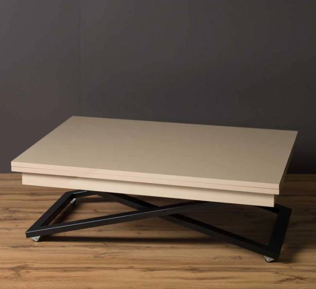 Стол-трансформер Левмар Cross G41/S53 Капучино/черный Стол-трансформер Левмар Cross G41/S53 Капучино/черный