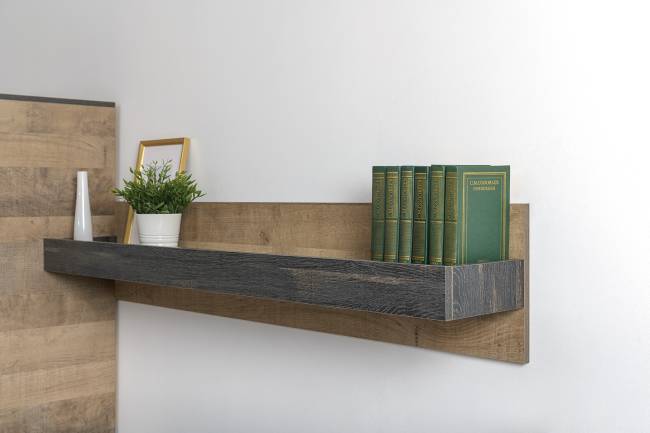 Комод с витриной с подсветкой и комод с дверкой и ящиком Трувор цвет дуб гранж песочный/интра