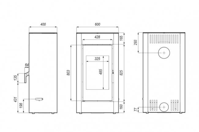 Печь DEFRO HOME SOLUM, 9кВт, коричневая сталь