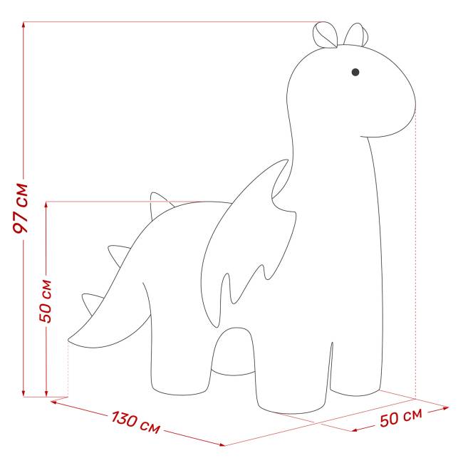 Пуф Leset Дракон Премиум Omega 45