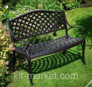 Садовая скамья из литого алюминия