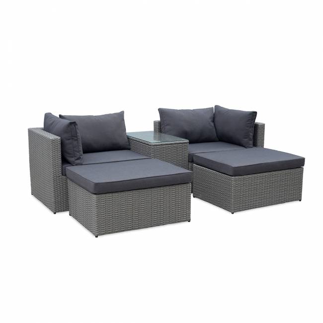 Набор мебели из искусственного ротанга Драмен, серый Набор мебели из искусственного ротанга Драмен, серый