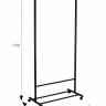 Вешалка напольная на колесах М 9 чёрный Вешалка напольная на колесах М 9 чёрный