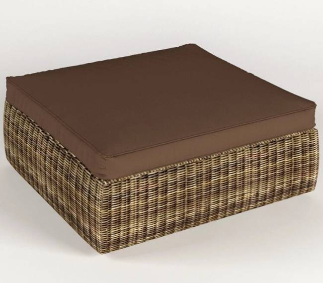 Пуфик "Сенатор"", из искусственного ротанга, коричневый, светло-коричневый. Пуфик "Сенатор"", из искусственного ротанга, коричневый, светло-коричневый.