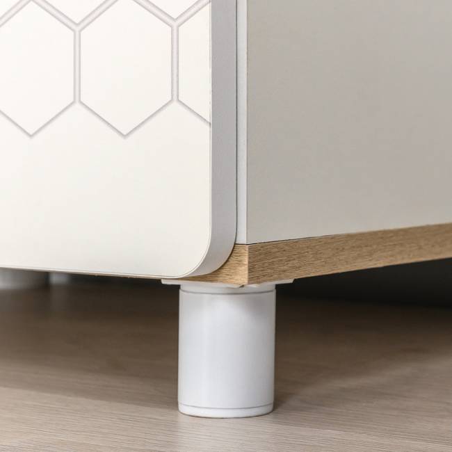 Набор из трёх комбинированных шкафов Эйп цвет белый/дуб белый Набор из трёх комбинированных шкафов Эйп цвет белый/дуб белый